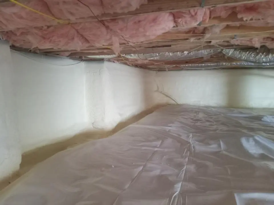 Crawl space encapsulation with closed-cell spray foam for Flat Roof Repair in Breaux Bridge